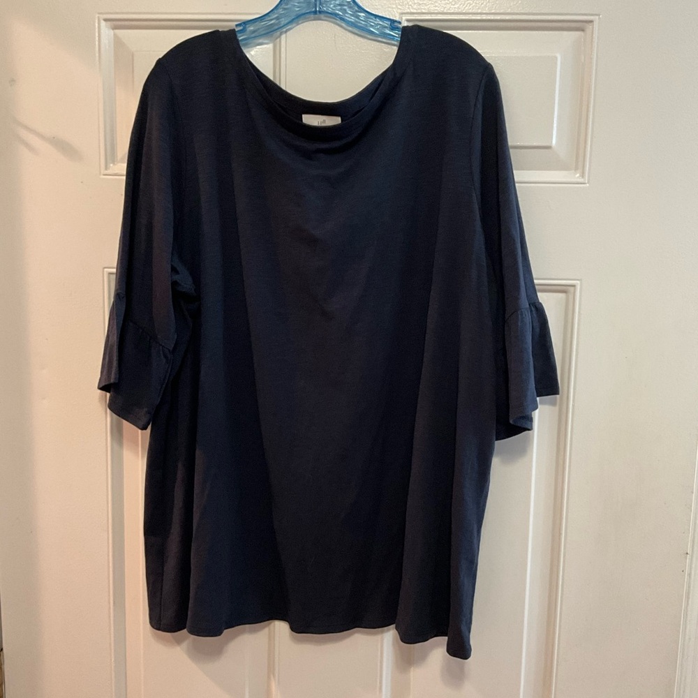 NWT ~ J-Jill Navy Blue Woman’s Top sz. 2X